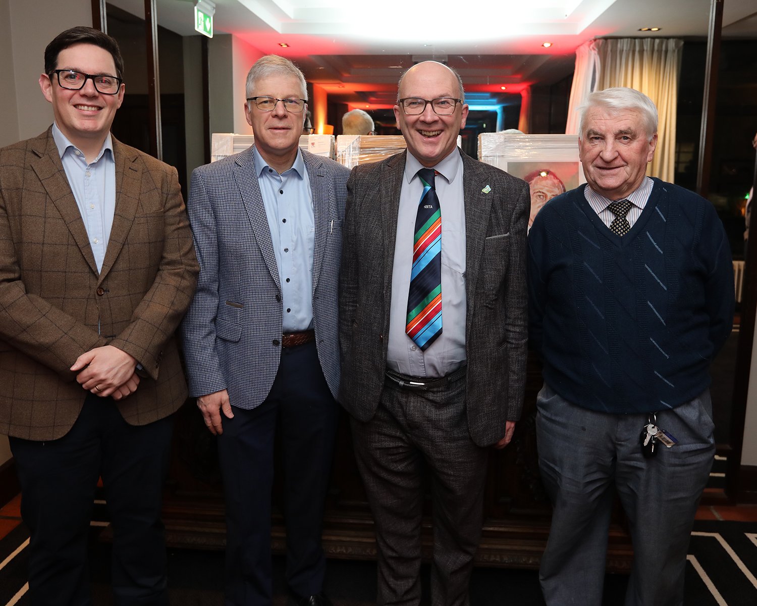Breakfast organisers Michael MacCurtain and Peter Doyle with guests at the Novas Business Breakfast 2026 in Limerick